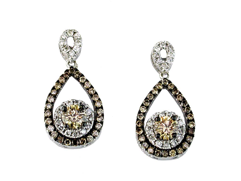 DIAMOND & MOCHA 'DIA' EARRING