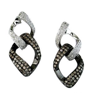 DIAMOND & MOCHA ‘DIA’ EARRING