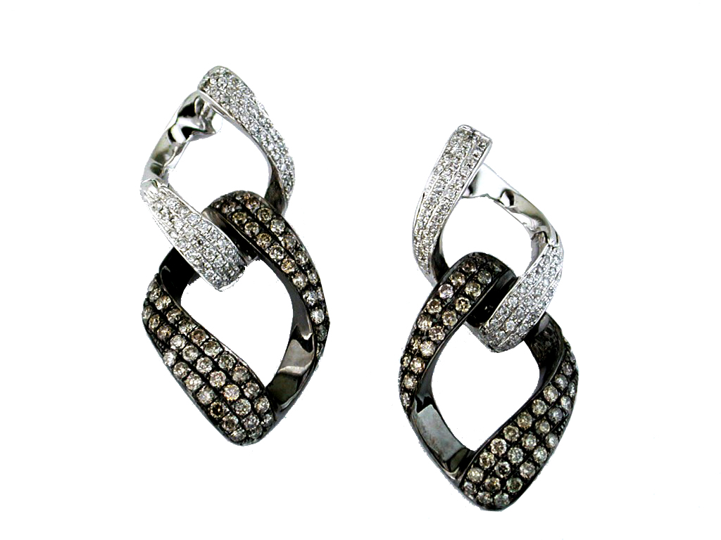 DIAMOND & MOCHA 'DIA' EARRING