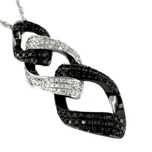 BLACK DIAMOND & DIA PENDANT