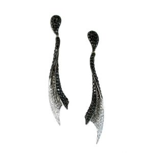 BLACK DIAMOND & DIA EARRING
