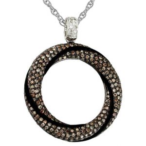 DIA & MOCHA DIA CIRCLE PENDANT