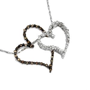 DIA & MOCHA DIA HEART PENDANT
