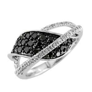 BLACK DIAMOND & DIAMOND RING