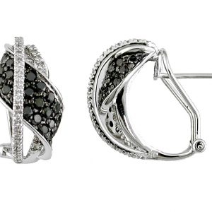 DIAMOND &BLACK DIAMOND EARRING