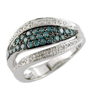 BLUE DIAMOND & DIAMOND RING