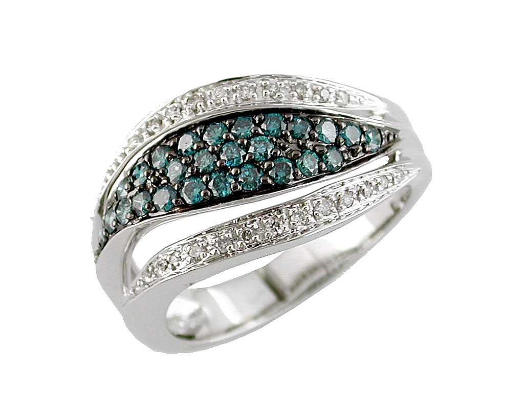 BLUE DIAMOND & DIAMOND RING