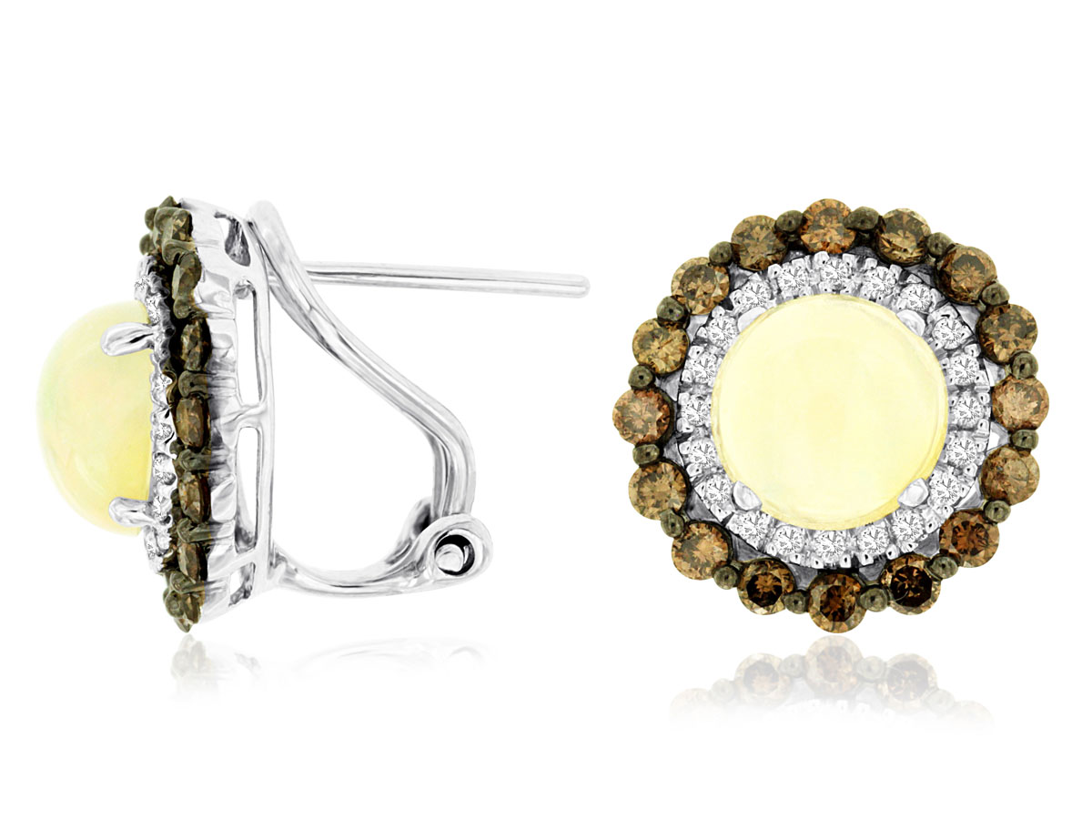 OPAL & DIAMOND EARRING