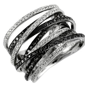 BLACK DIAMOND & DIAMOND RING