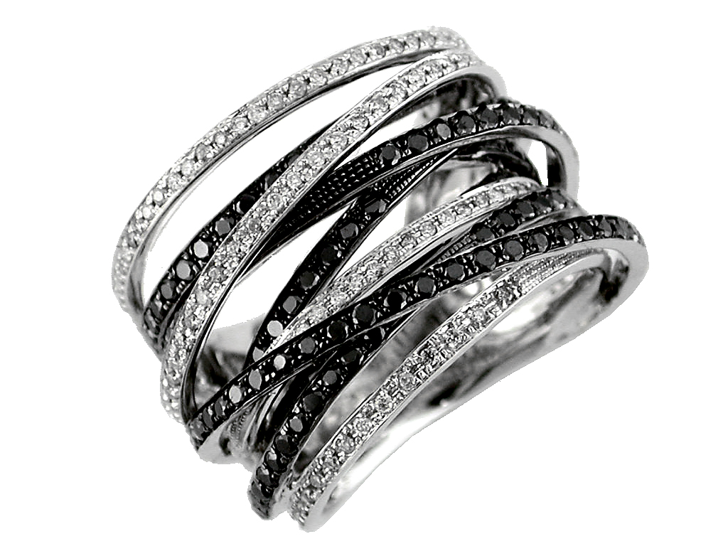 BLACK DIAMOND & DIAMOND RING