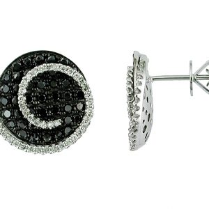 DIAMOND &BLACK DIAMOND EARRING