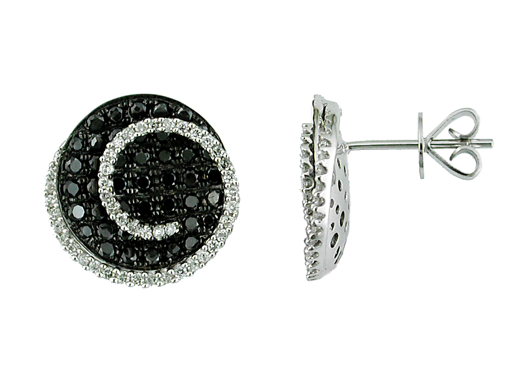 DIAMOND &BLACK DIAMOND EARRING