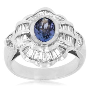 TANZANITE & DIAMOND RING