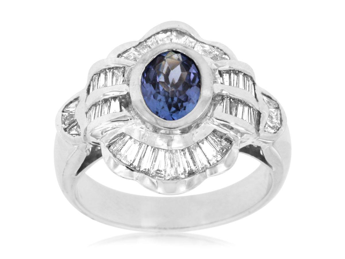 TANZANITE & DIAMOND RING