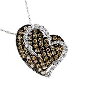 MOCHA & WHITE DIAMOND PENDANT