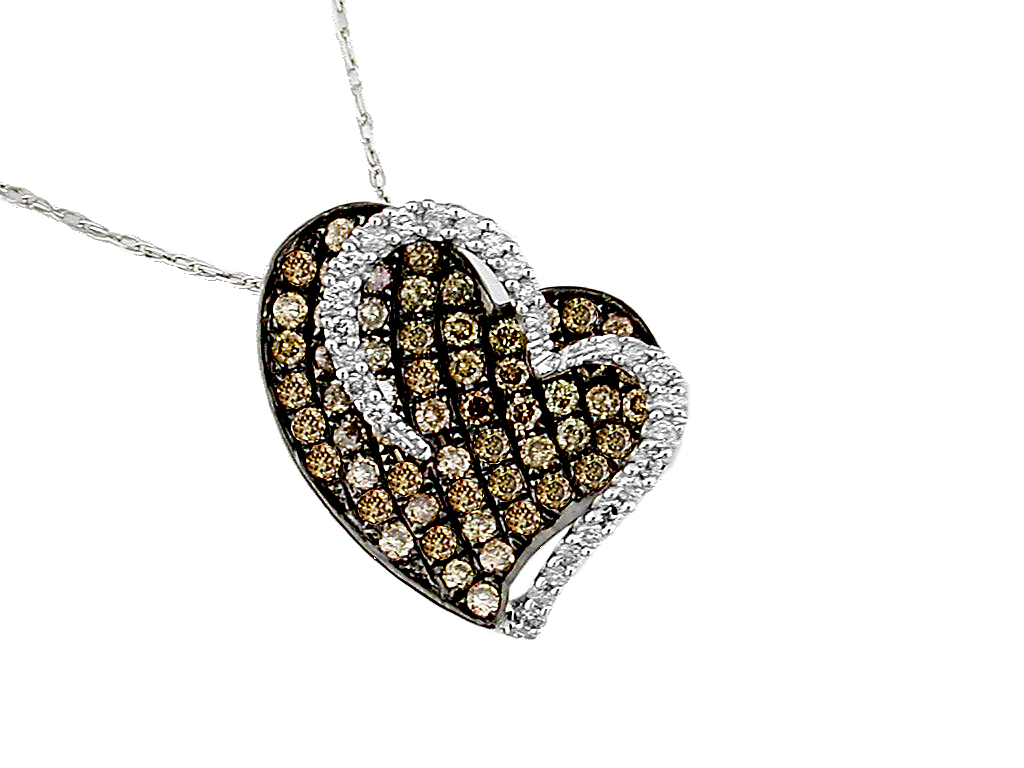 MOCHA & WHITE DIAMOND PENDANT