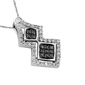 BLACK DIAMOND & DIA PENDANT
