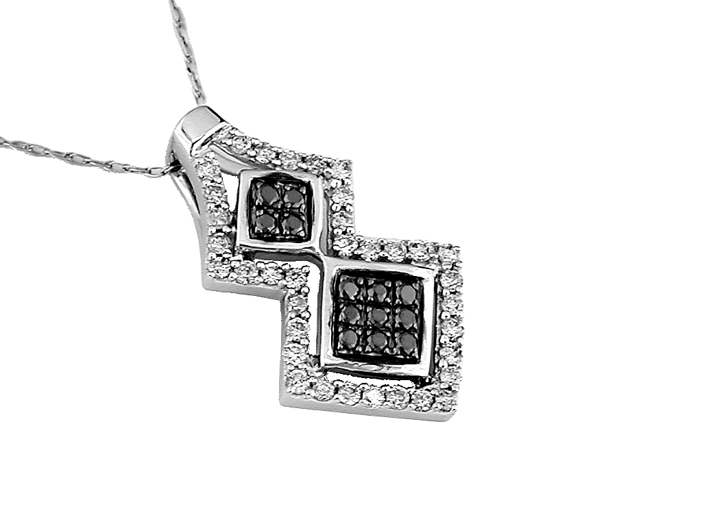 BLACK DIAMOND & DIA PENDANT