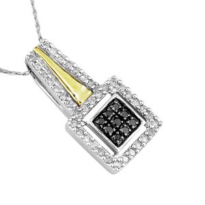 BLACK DIAMOND & DIA PENDANT