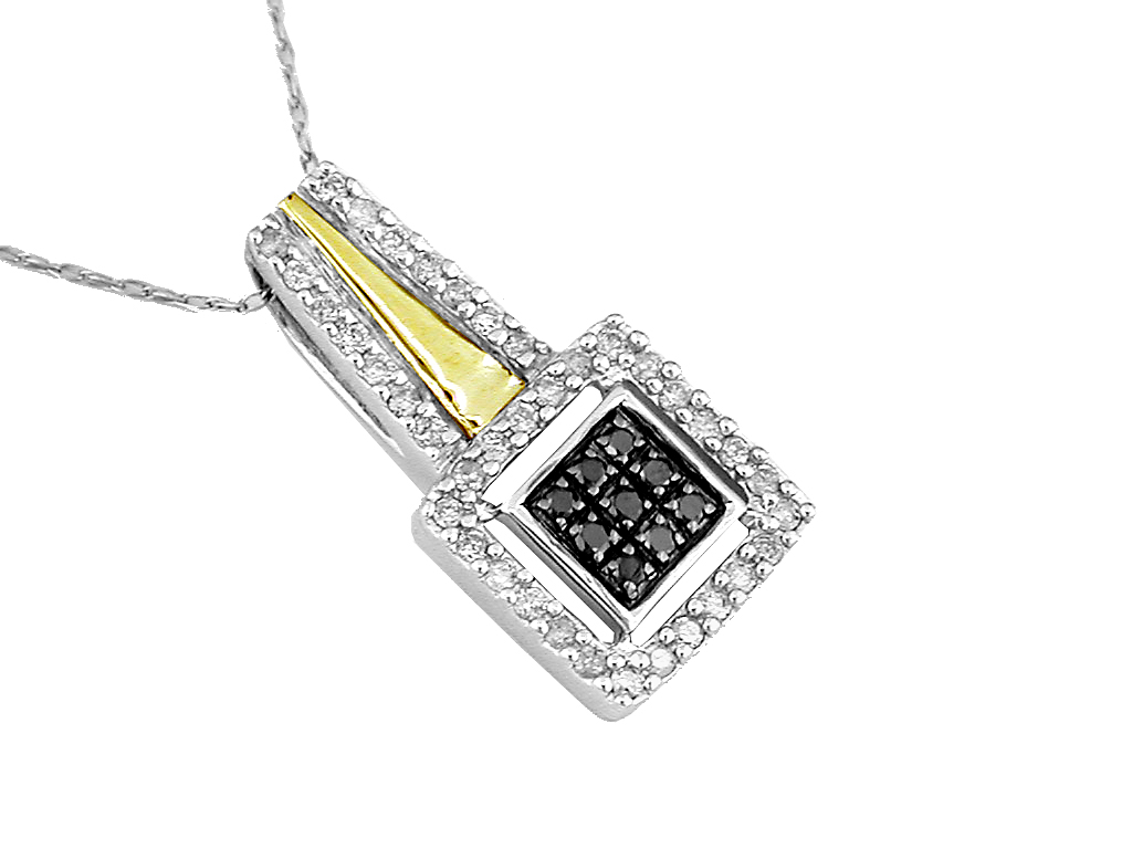 BLACK DIAMOND & DIA PENDANT