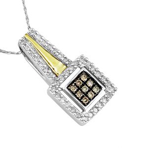 DIAMOND & MOCHA DIA PENDANT