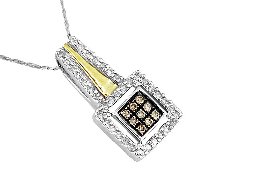 DIAMOND & MOCHA DIA PENDANT