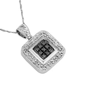 BLACK DIAMOND & DIA PENDANT