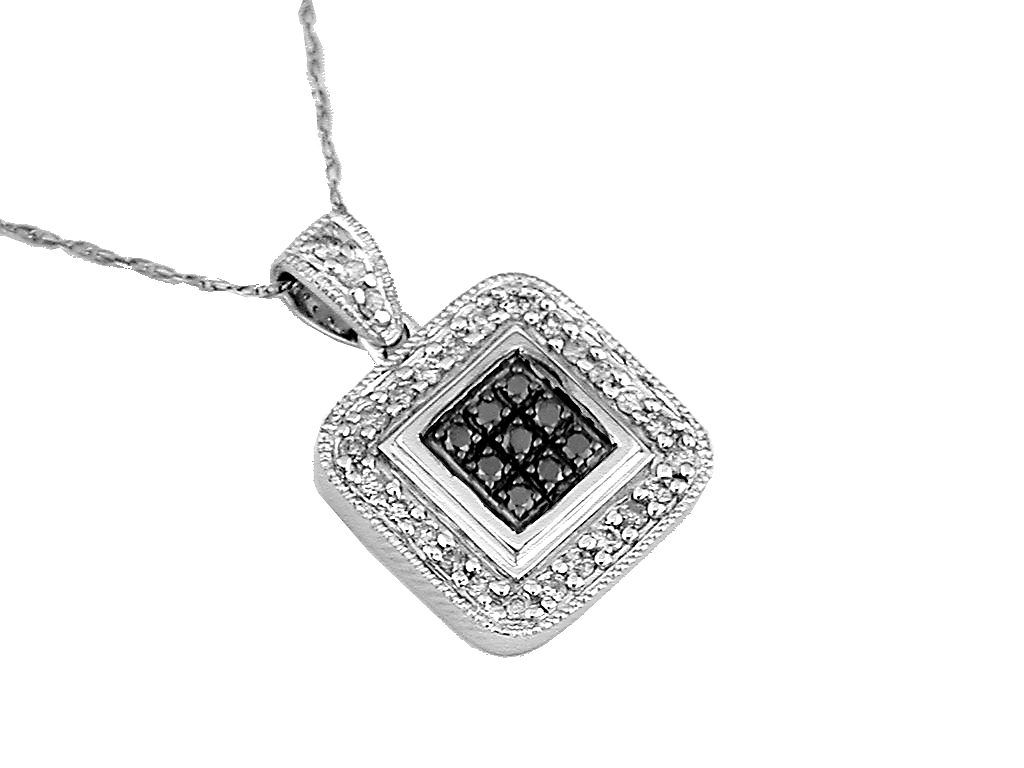 BLACK DIAMOND & DIA PENDANT