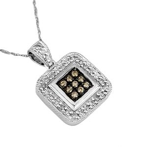 DIAMOND & MOCHA DIA PENDANT
