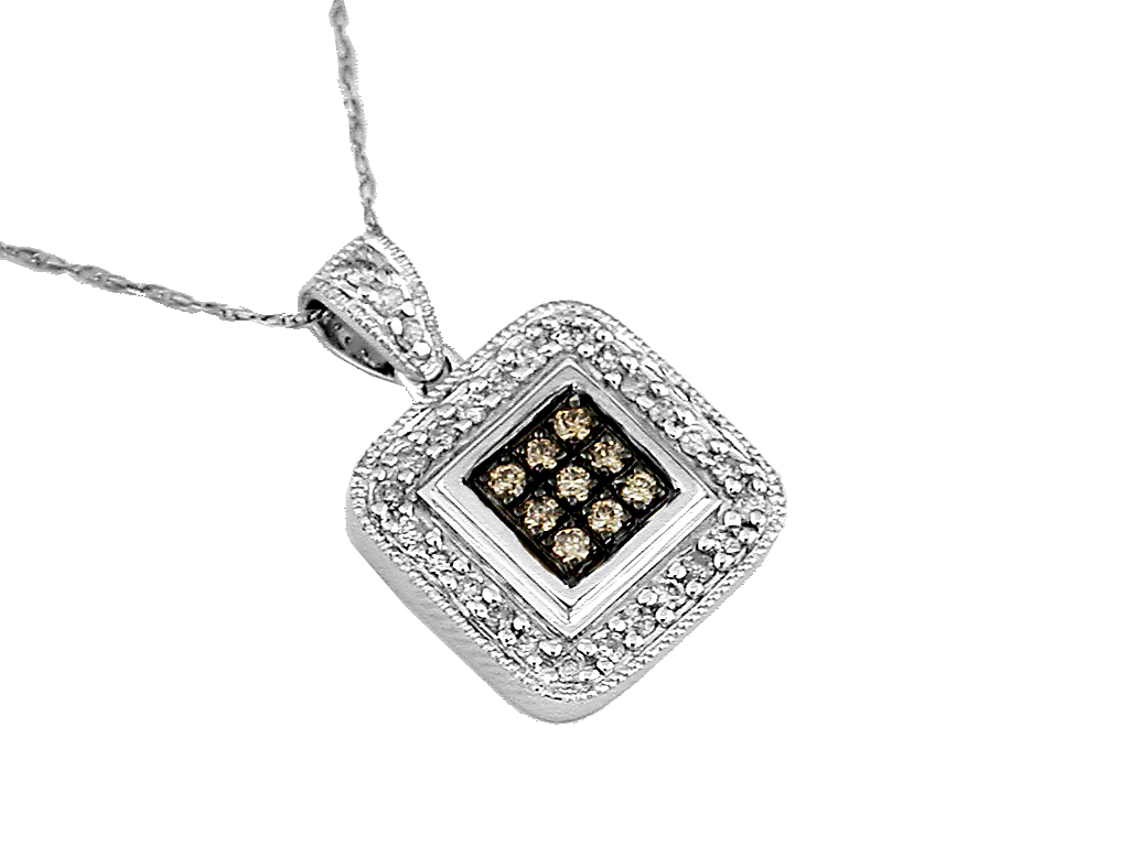 DIAMOND & MOCHA DIA PENDANT