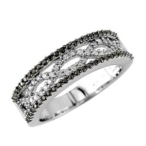 DIA & BLACK DIA WEDDING RING