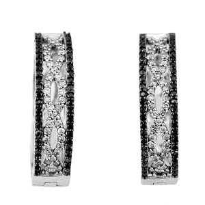 BLACK DIA & DIA HOOPS 23MM