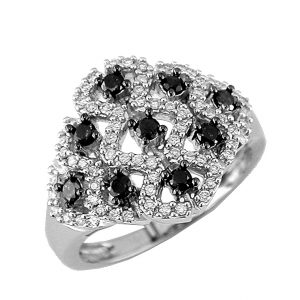 BLACK DIAMOND & DIAMOND RING