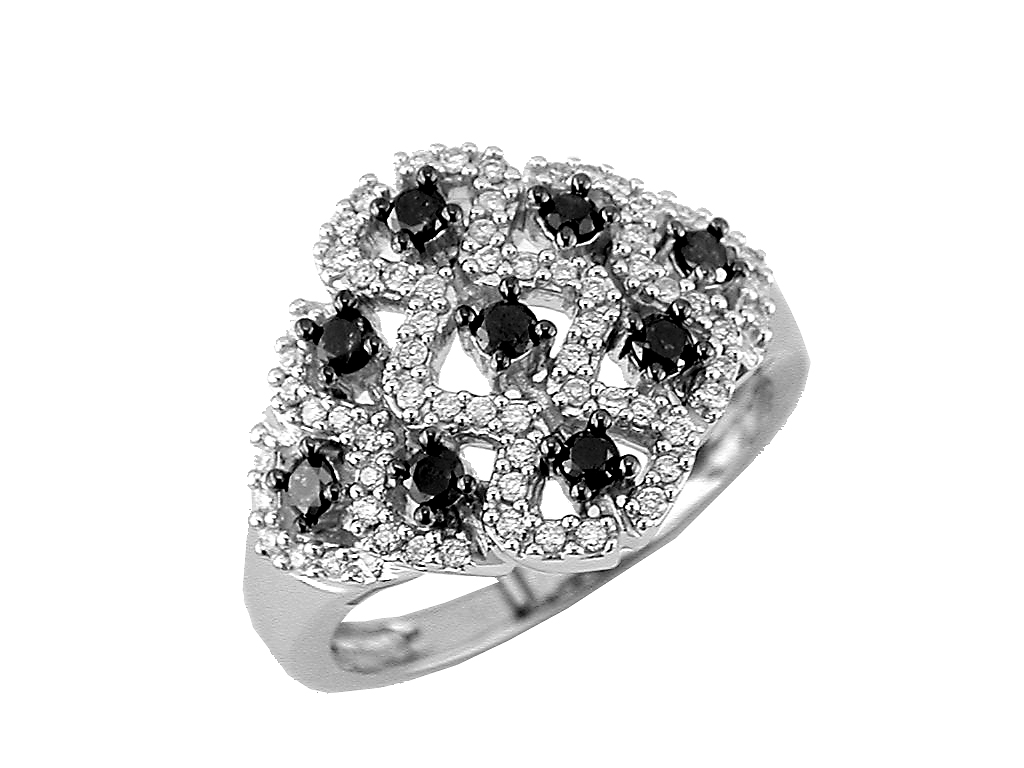 BLACK DIAMOND & DIAMOND RING