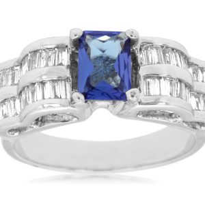 TANZANITE & DIAMOND RING