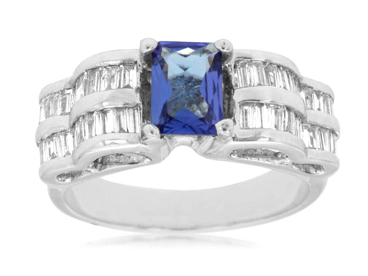 TANZANITE & DIAMOND RING