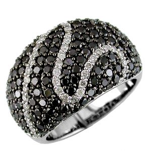 BLACK DIAMOND & DIAMOND RING