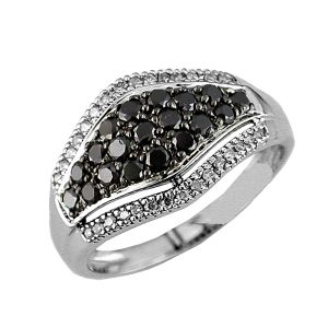 BLACK DIAMOND & DIAMOND RING