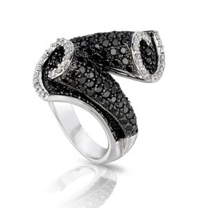 BLACK DIAMOND & DIAMOND RING