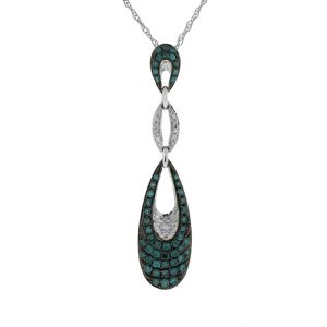 DIAMOND & BLUE DIA PENDANT