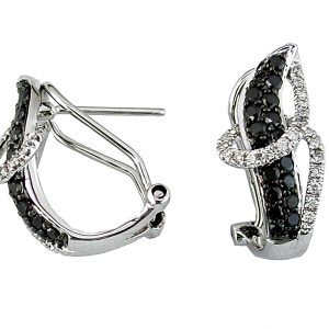DIAMOND &BLACK DIAMOND EARRING