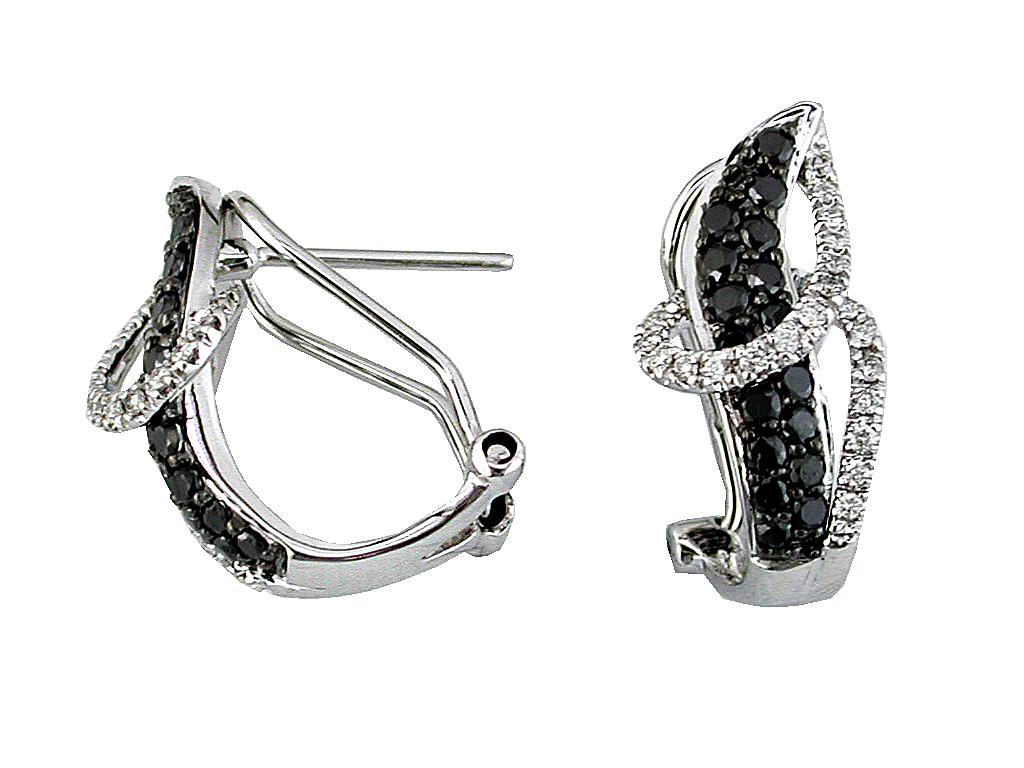 DIAMOND &BLACK DIAMOND EARRING