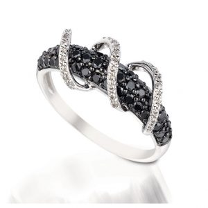 BLACK DIAMOND & DIAMOND RING