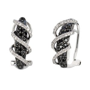 DIAMOND &BLACK DIAMOND EARRING