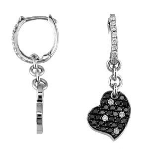 DIAMOND &BLACK DIAMOND EARRING