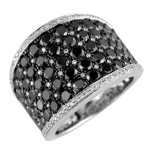 BLACK DIAMOND & DIAMOND RING