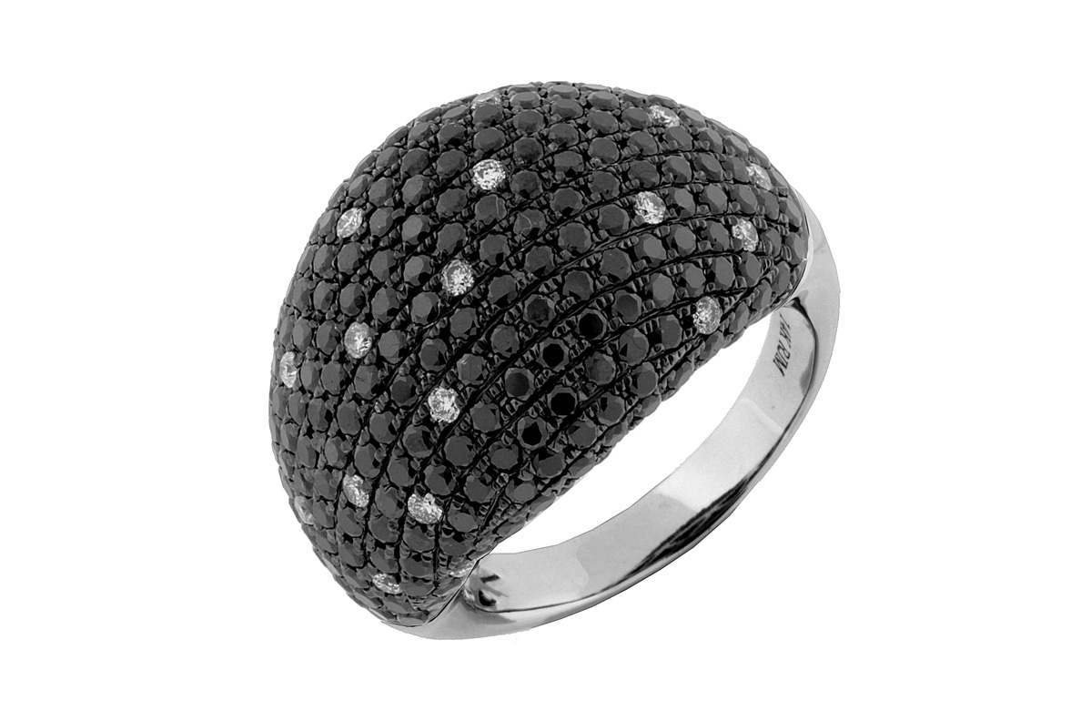 BLACK DIAMOND & DIAMOND RING