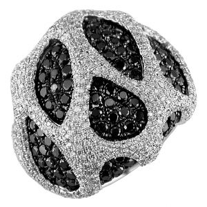BLACK DIAMOND & DIAMOND RING