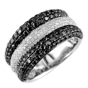 BLACK DIAMOND & DIAMOND RING