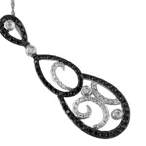 BLACK DIAMOND & DIA PENDANT